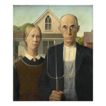 Grant Wood - gothique américain Photos Sur Toile