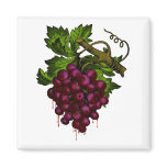 Grape Bunch Dripping Blood Refrigerator Magnet