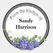 Grape Jelly Jar Stickers