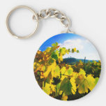 Grape Leaves and the Sky Key Chain