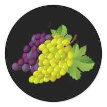 Grape Round Stickers