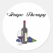 Grape Therapy Round Sticker
