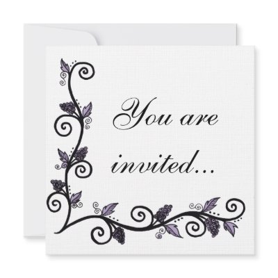 Grape vine border design invitation by kabloo20
