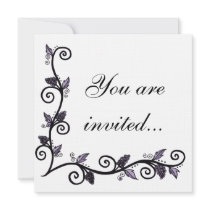 Grape vine border design invitation