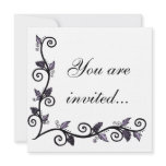 Grape vine border design invitation