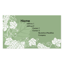 grape vine business card background