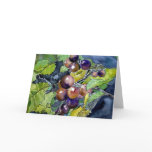 grape vine still life modern fruit greeting card