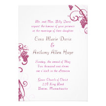 Grape Vine Wedding Invitation