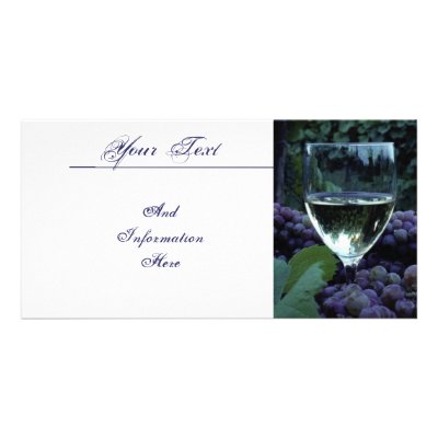 Grapes And Wine Photo Card by norman888