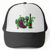 Grapes n Wine Trucker Hats