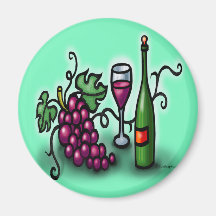 Grapes n Wine Magnet