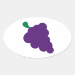 Grapes Oval Sticker