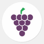Grapes Round Stickers