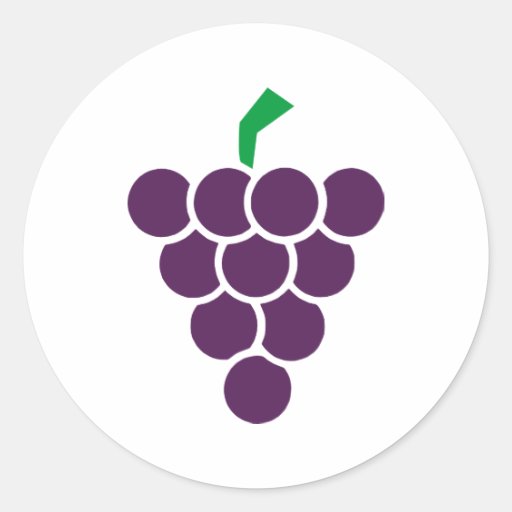 Grapes Round Stickers