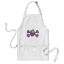 grapes Skull purple Crossbones Apron