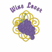 Grapes Wine Lover Embroidered Tee, Sweats
