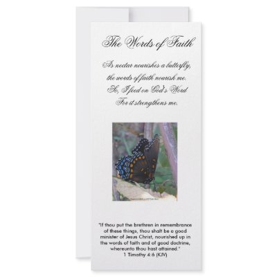 Grapevine Butterfly Bookmark Rack Card Design by Sarvana