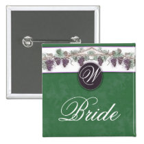 Grapevine / Wine lovers custom button buttons