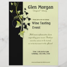Grapevine Wine Tasting Event Flyer