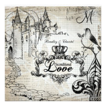 Graph Paper Unconditional Love Wedding Invite