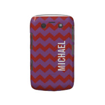 Graphic chevron pattern red purple your name blackberry bold cover