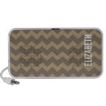 Graphic chevron pattern smoke grey your name travel speaker