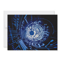 Graphic computer circuit tunnel personalized announcements