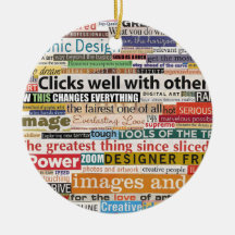 Graphic Design Christmas Ornament
