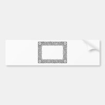 Graphic design decorative frame bumper sticker