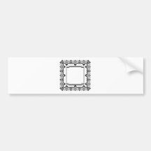 Graphic design decorative frame bumper sticker