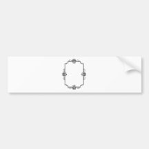 Graphic design decorative frame bumper sticker