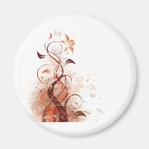 Graphic Design Floral Magnets