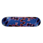 Graphic earth perspective with sun on horizon custom skateboard
