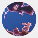 Graphic earth perspective with sun on horizon stickers