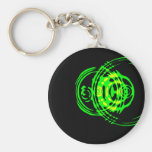 Graphic Green Ripple Key Chain