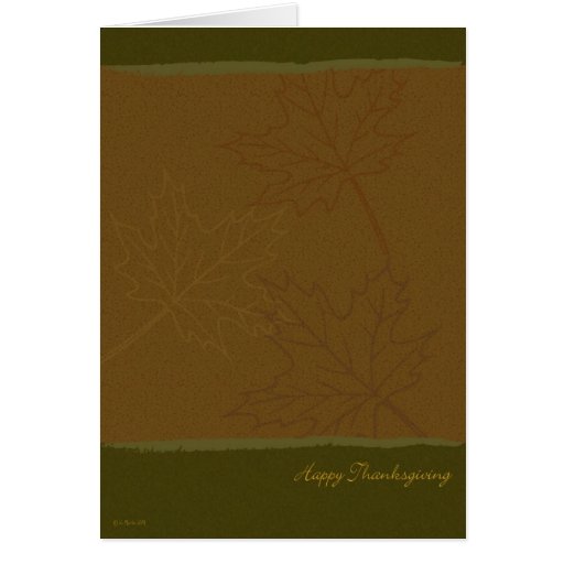Graphic Leafs Thanksgiving card