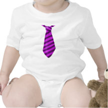Graphic purple stripe tie for kids and babies shirt