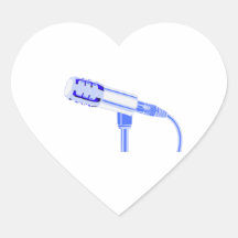 Graphique bleu et blanc de microphone de vue de cô autocollants