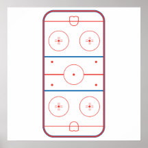 graphique de piste de hockey sur glace posters