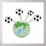 graphique mondial du monde du football posters