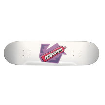 Graphique portatif rose de piano du clavier 80s de skateboards