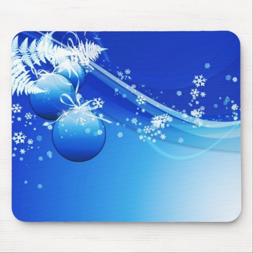 Graphisme bleu pour No�l - Tapis De Souris
