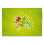 Graphisme vert pour No�l - Carte De Vœux