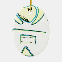Graphito Totem Christmas Tree Ornaments