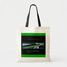 Grass, Heather Tote Bag by Gretchen-black bkground