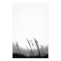 Grass in Breeze/Nature B&W Custom Stationery