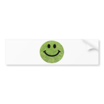 Grass Smiley Bumper Stickers