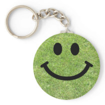 Grass Smiley Keychains
