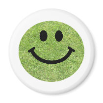 Grass Smiley Refrigerator Magnets