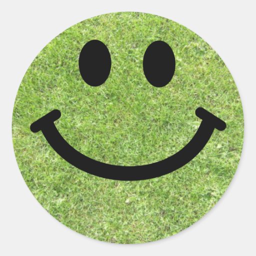 Grass Smiley Sticker Zazzle
